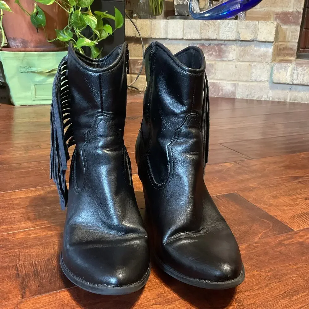 Wild Fable Women's Cordette Fringe Western Bootie Sz 8